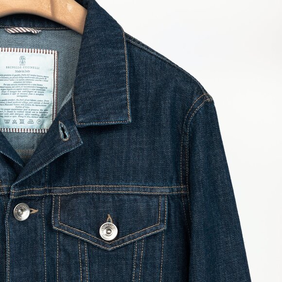 Brunello Cucinelli SS/22 Blue Cotton-Denim Jean Jacket - Picture 7 of 16